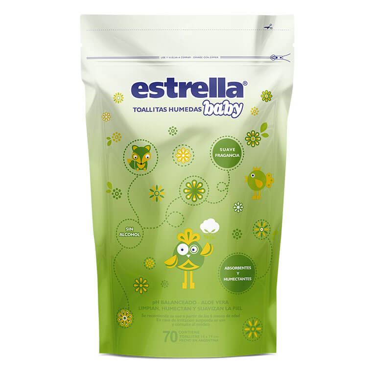 ESTRELLA BABY TOALLITAS HUMEDAS X50U H.SENSIBLE 7790064104693